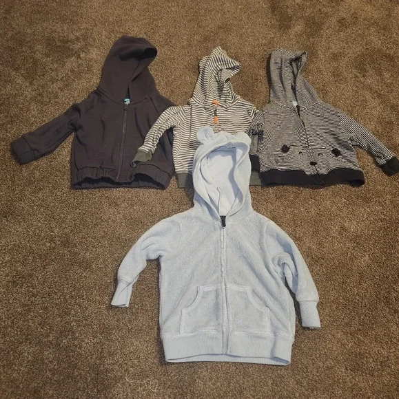 Set of 4 Boy's 3-6 Months Hooded Jackets - Picture 4 of 15
